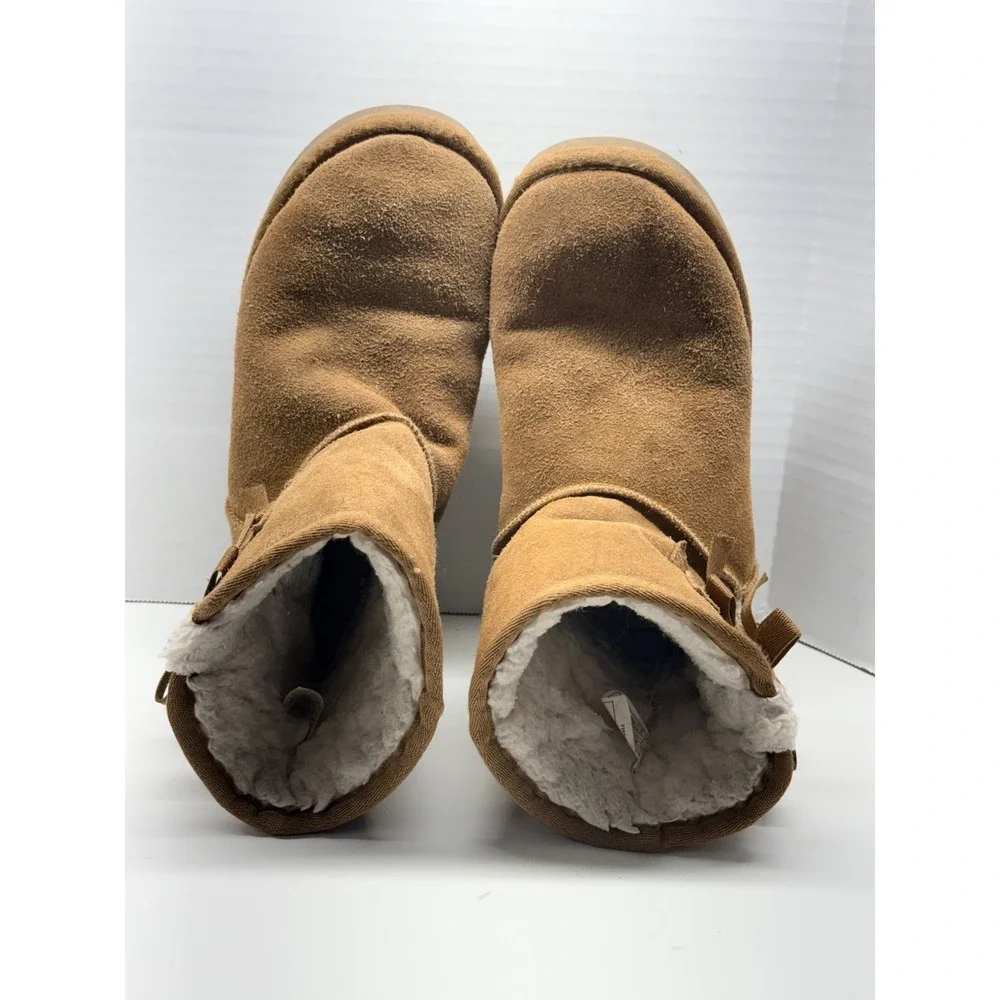 Koolaburra By UGG Women's US 4 Victoria Short‎ Chestnut Faux Fur Boots